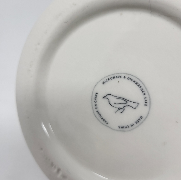 Anthropologie Monogram Mug J Typeface Black  Antique White Coffee Tea Home - Picture 8 of 10